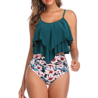 Ruffled Bikini New High Waist Swimsuit Women Swimwear Bikini