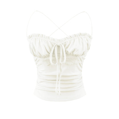 Slim fit lace up top for women
