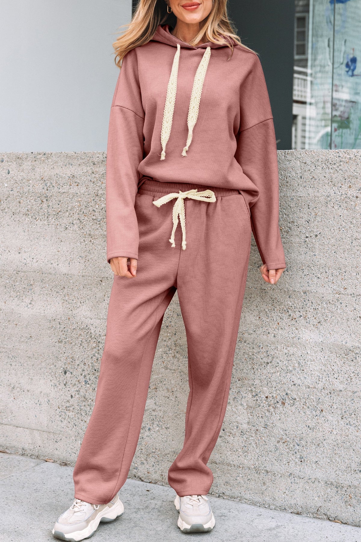 Threaded Pear Cleo and High Waist Pants
