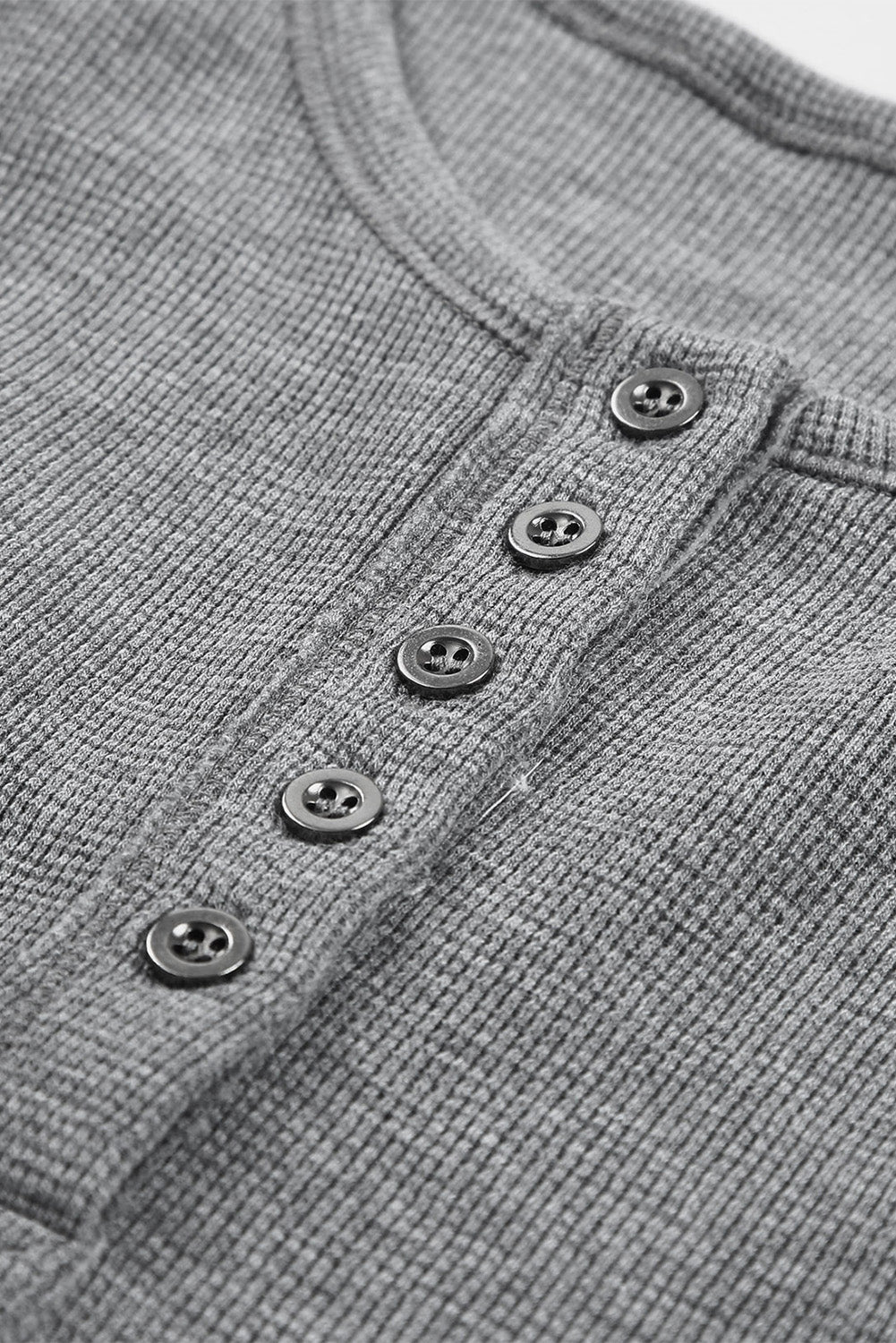 Threaded Pear Harper Waffle Knit Henley Top