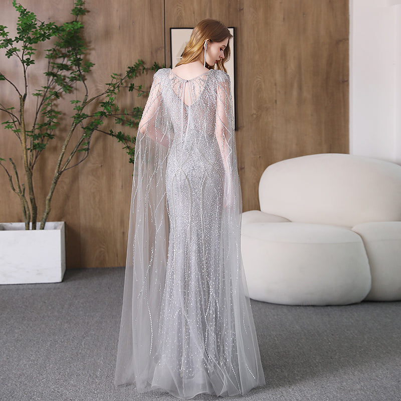 Elegant Fishtail Banquet Evening Dress | Slimming Mermaid Silhouette Host Gown | Sophisticated Formal Gala Dress for Women | Luxury Figure-Hugging Red Carpet Dress