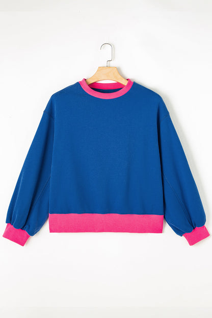 Threaded Pear Karilia Colorblock Bubble Sleeve Sweatshirt