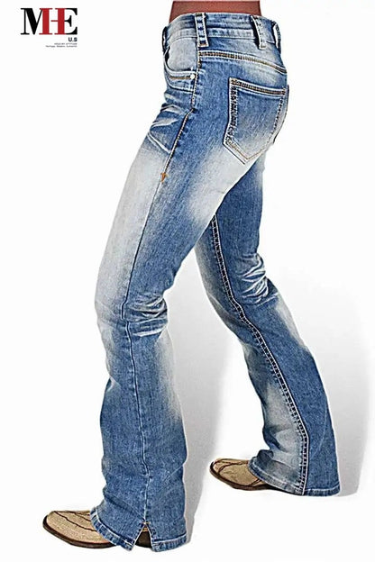 Women’s Jeans T197 | Premium High-Sense Tailored Denim | Elegant Slim-Straight Fit Blue Jeans | Modern Luxury Women's Trousers | 2026 High-Fashion Denim Collection