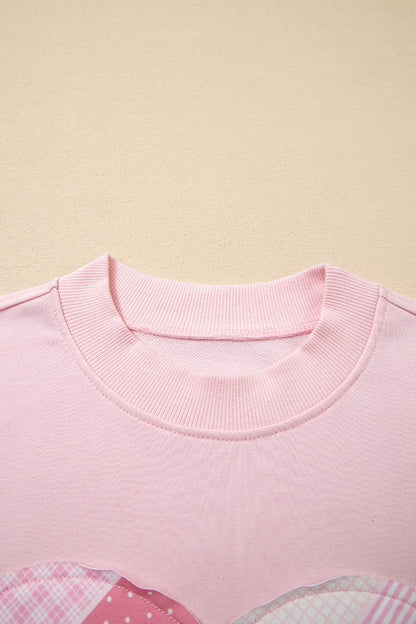Threaded Pear Matilda Sweetheart Patchwork Oversize Sweatshirt
