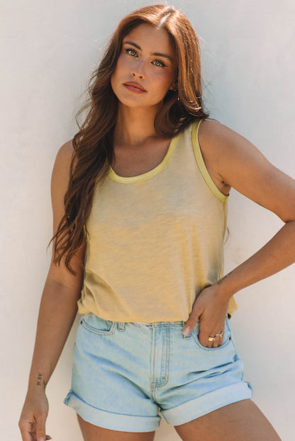 Threaded Pear Skyla Metallic Sheen Tank Top