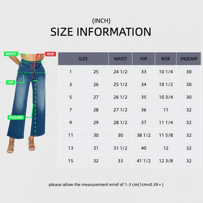 Women’s Wide-Leg Medium Blue Jeans | Comfortable Elastic Waist Denim Trousers | Trendy Relaxed Fit Wide-Leg Pants | Casual High-Sense Soft Denim for Women | 2026 Urban Everyday Wear Jeans