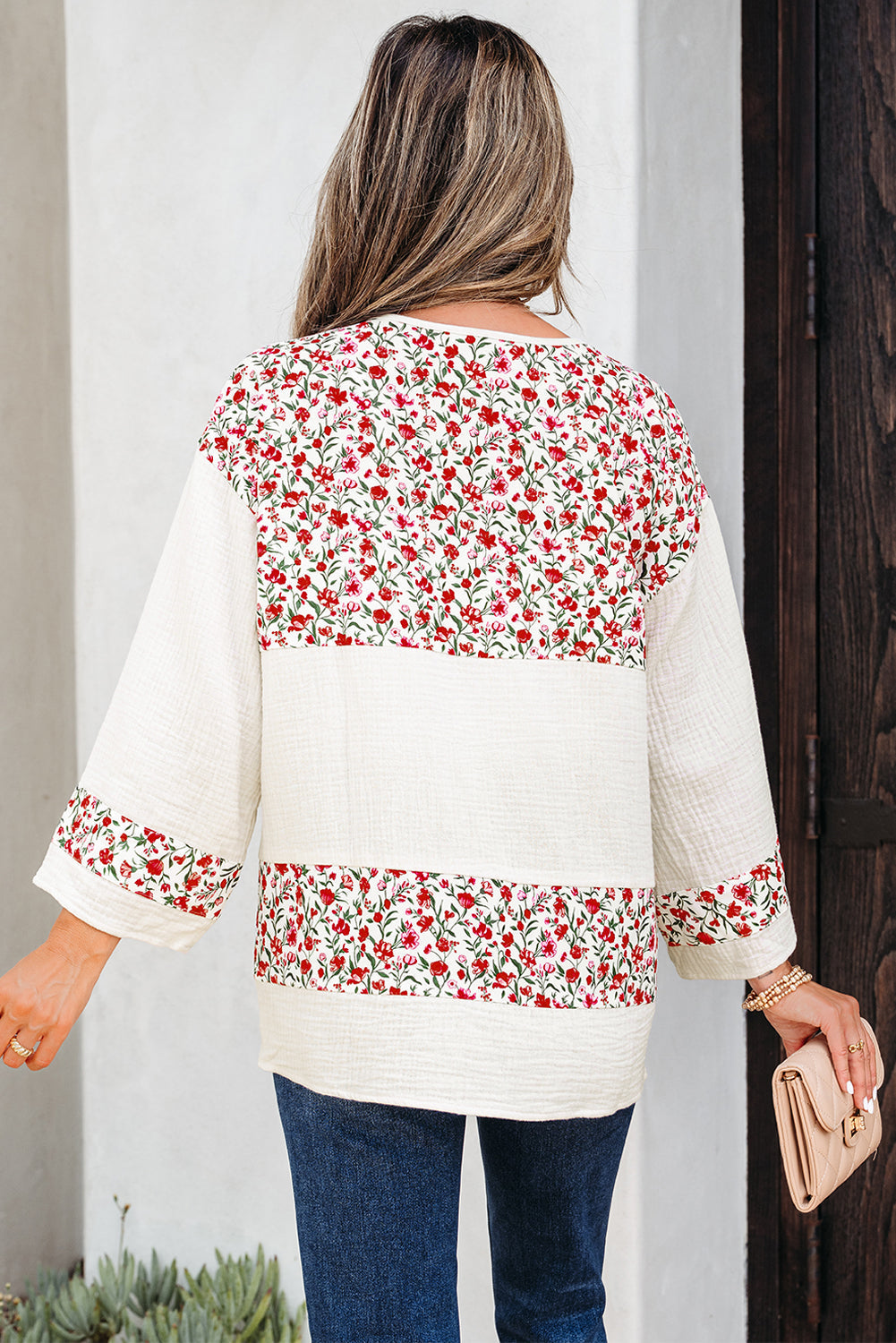 Threaded Pear Penny 3 4 Sleeve Blouse