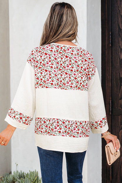 Threaded Pear Penny 3 4 Sleeve Blouse