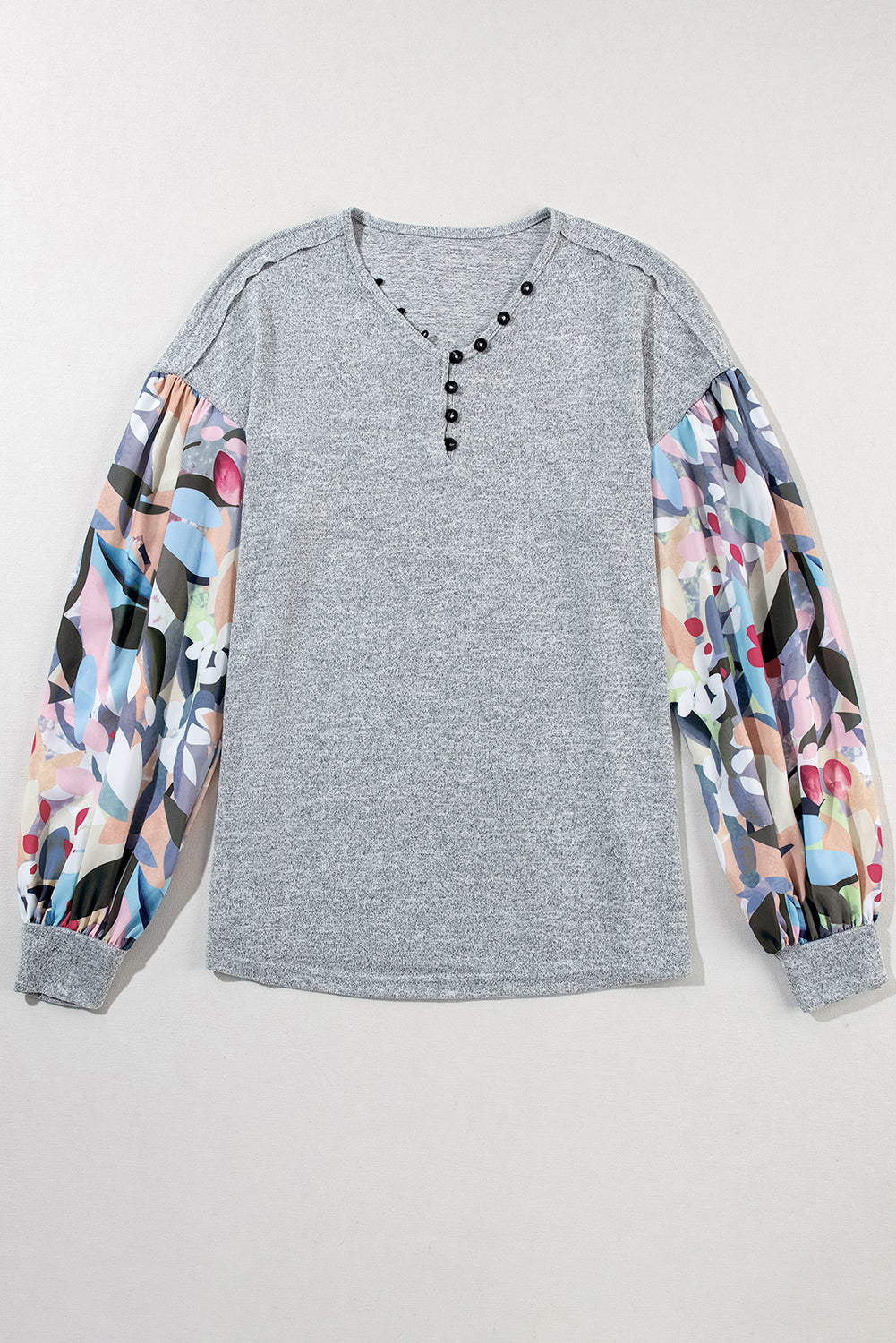 Threaded Pear Eleanor Lantern Sleeve Patchwork Top