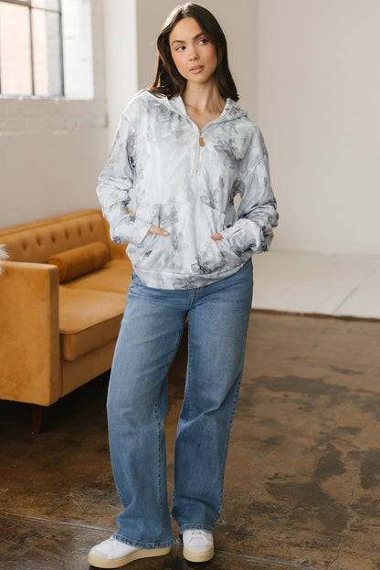 Threaded Pear Sariyah Kangaroo Quarter Zip Hoodie