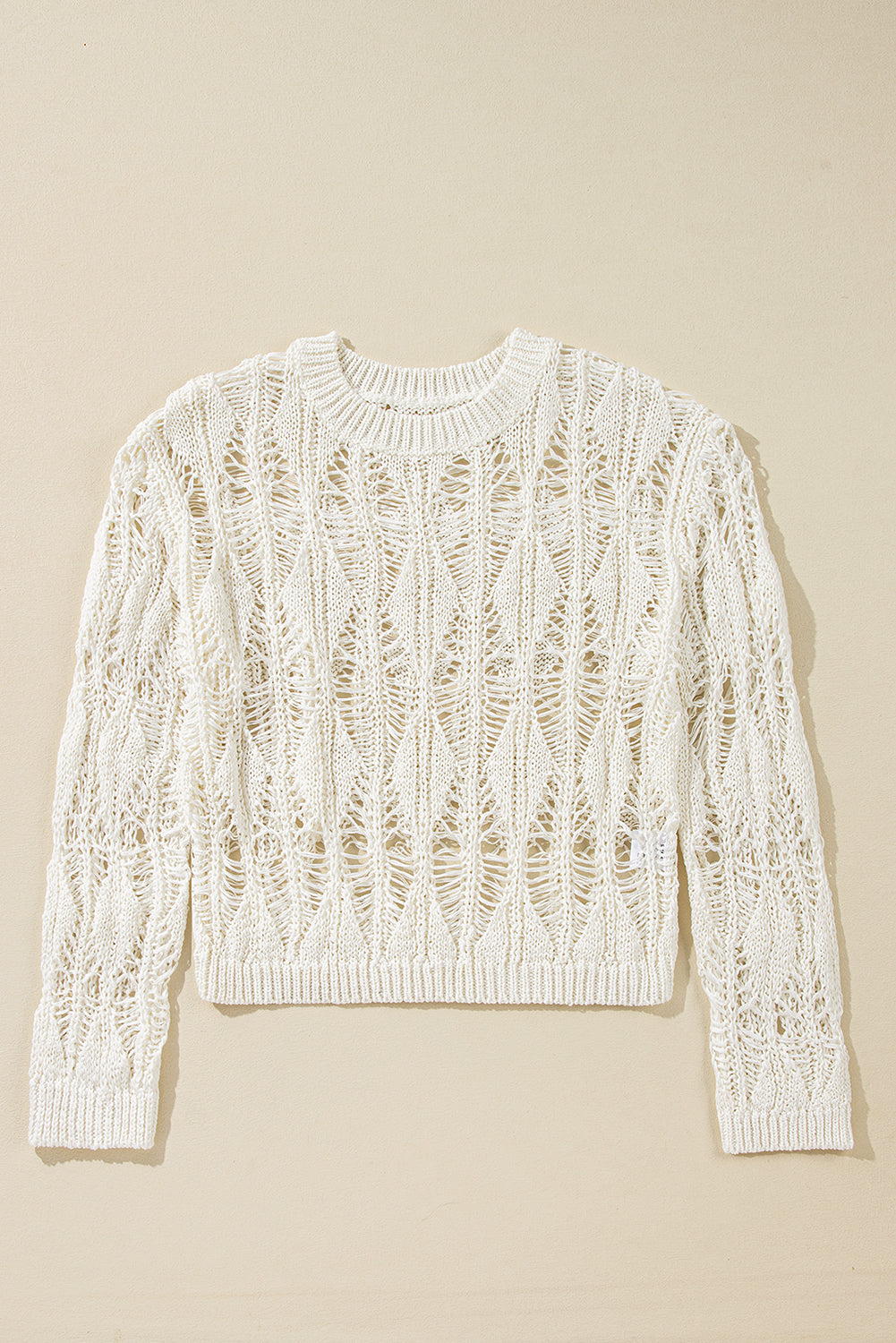 Threaded Pear Olivia Crochet Loose Fit Sweater