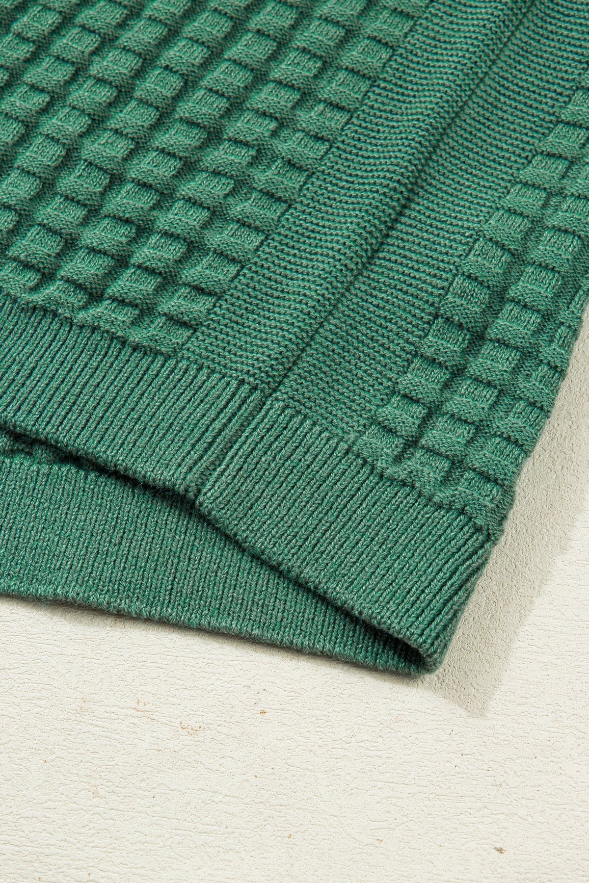 Threaded Pear Birdie Textured Short Sleeve Sweater
