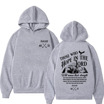 Christian Jesus Letters Print Hoodie | Faith-Based Graphic Sweatshirt for Men & Women | Inspirational Gospel Streetwear | Oversized Religious Pullover Hoodie