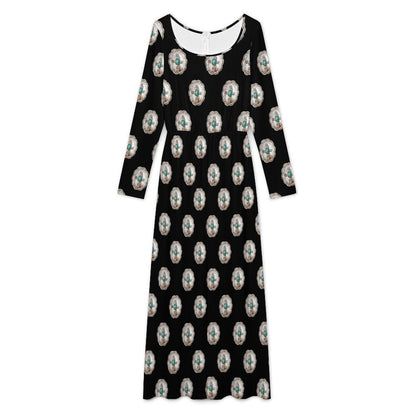 Baha Ranch Turquoise Silver Concho Long Sleeve Jumpsuit