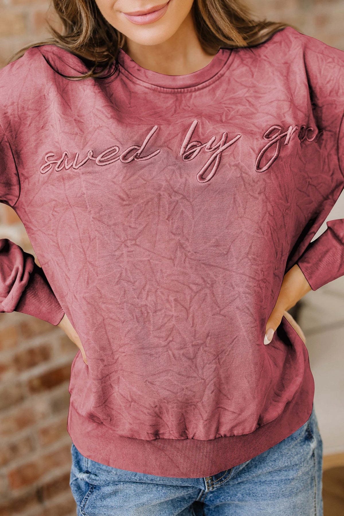 Threaded Pear Kaia Mineral Wash Loose Sweatshirt