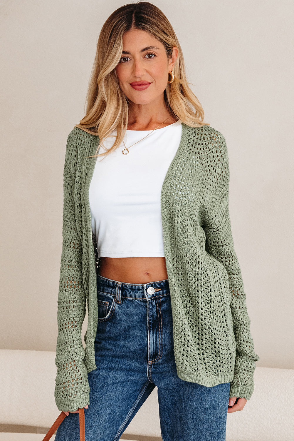 Threaded Pear Jordyn Knit Batwing Sleeve Cardigan