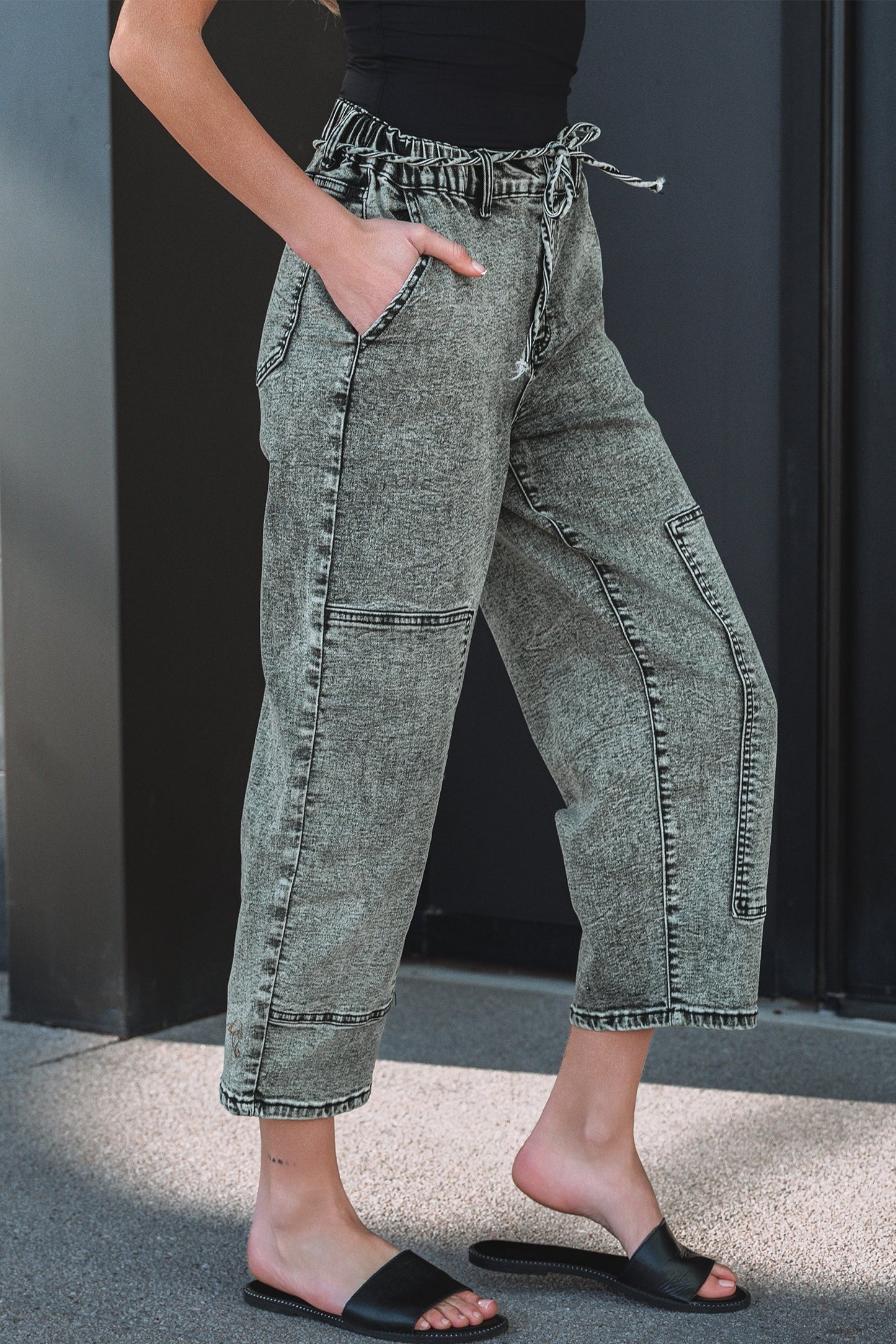 Threaded Pear Mckinley Wash Barrel Fit Pants