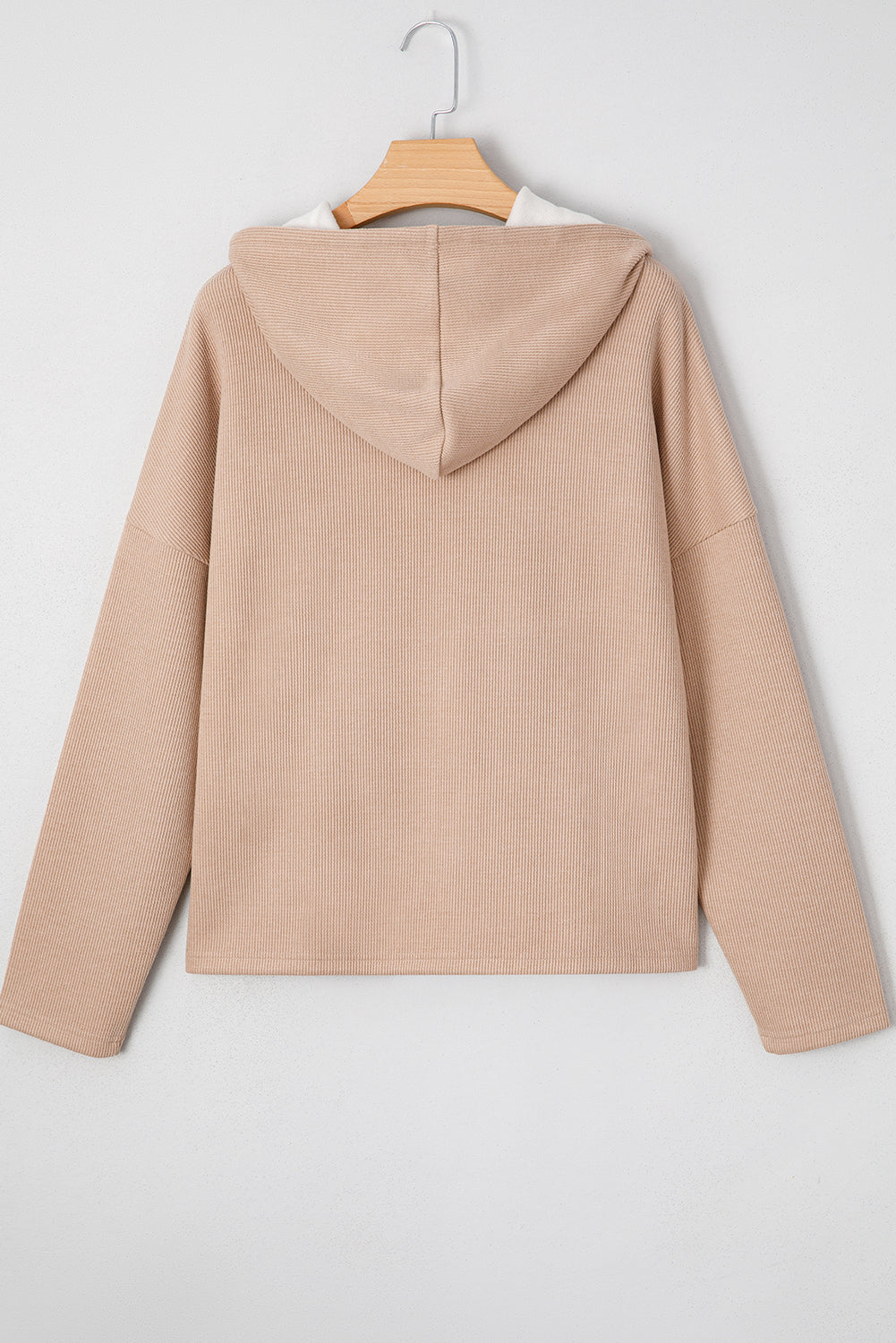 Threaded Pear Elodie Textured Drawstring Baggy Hoodie