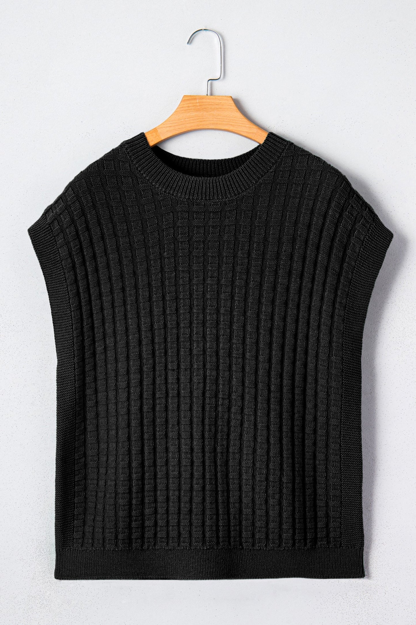 Threaded Pear Marina Textured Short Sleeve Sweater
