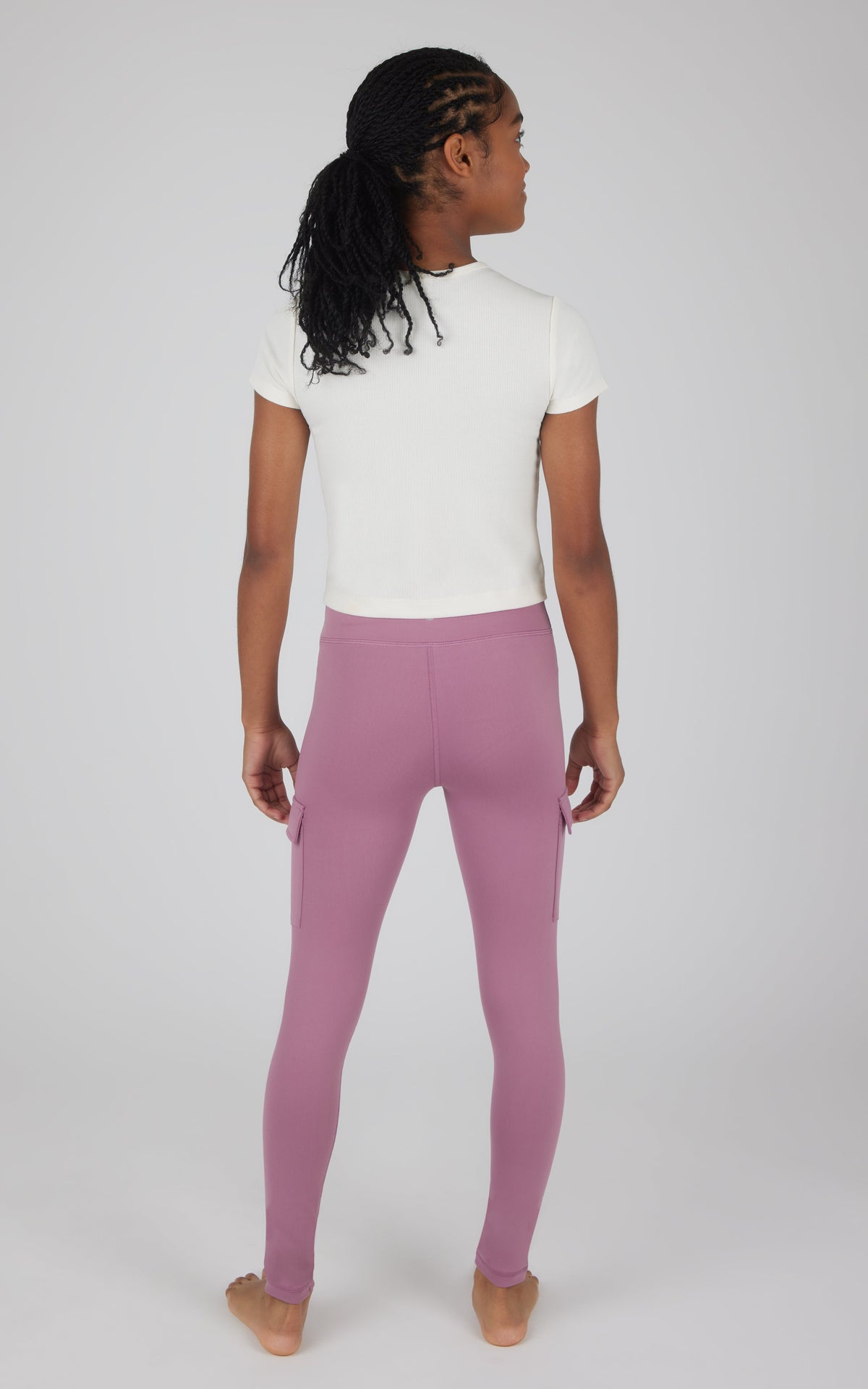 90 Degree by Reflex Girls 2 PK Interlock Everyday Cargo and Basic Legging