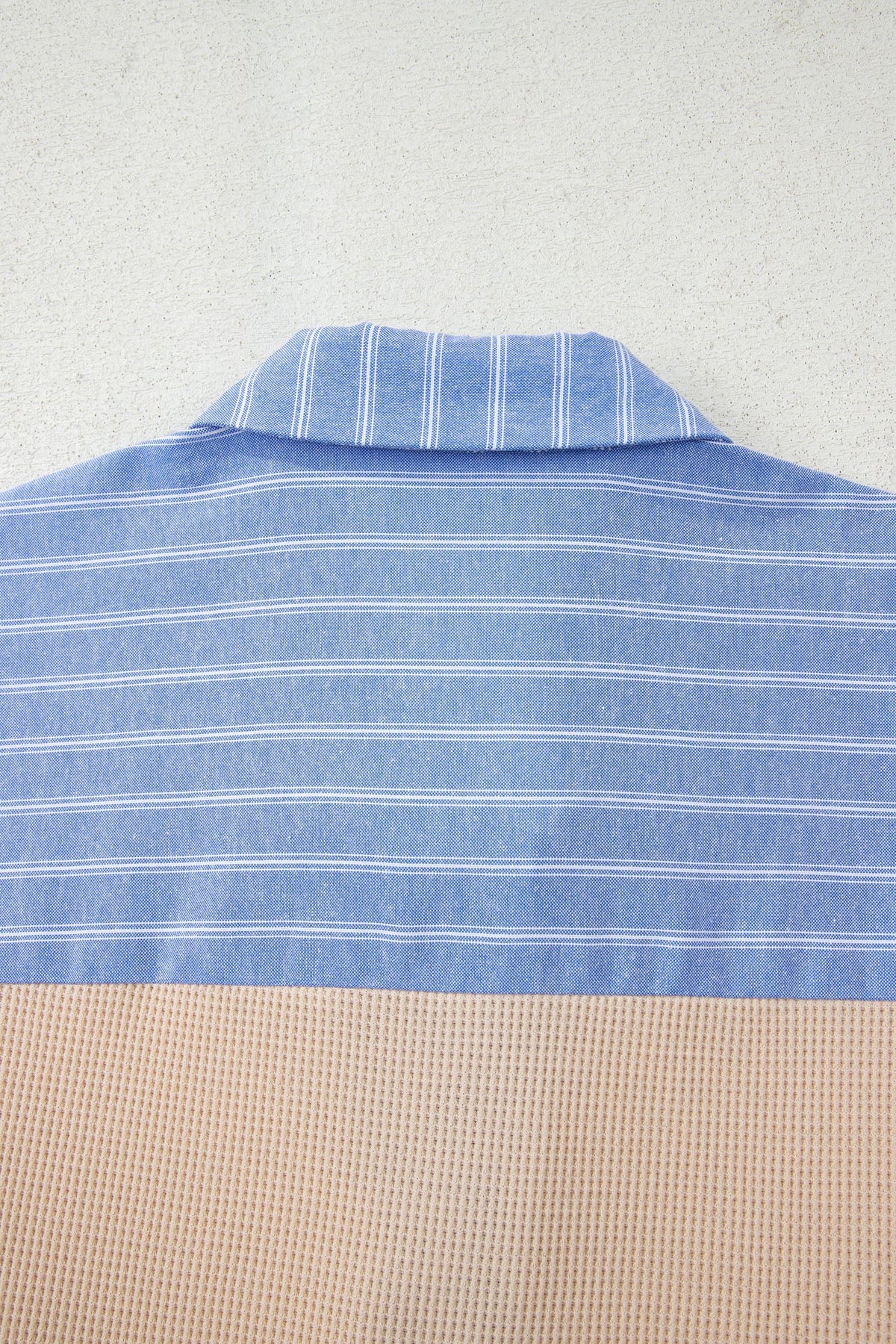 Threaded Pear Evelynn Waffle Knit Collared PLUS Top