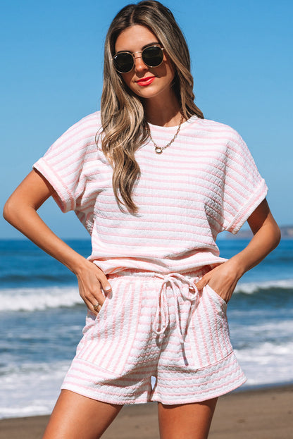Threaded Pear Milana Stripe Knitted Set
