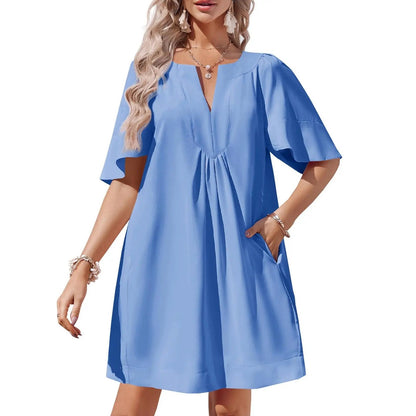 Women's Flutter Short Sleeve Mini Dress