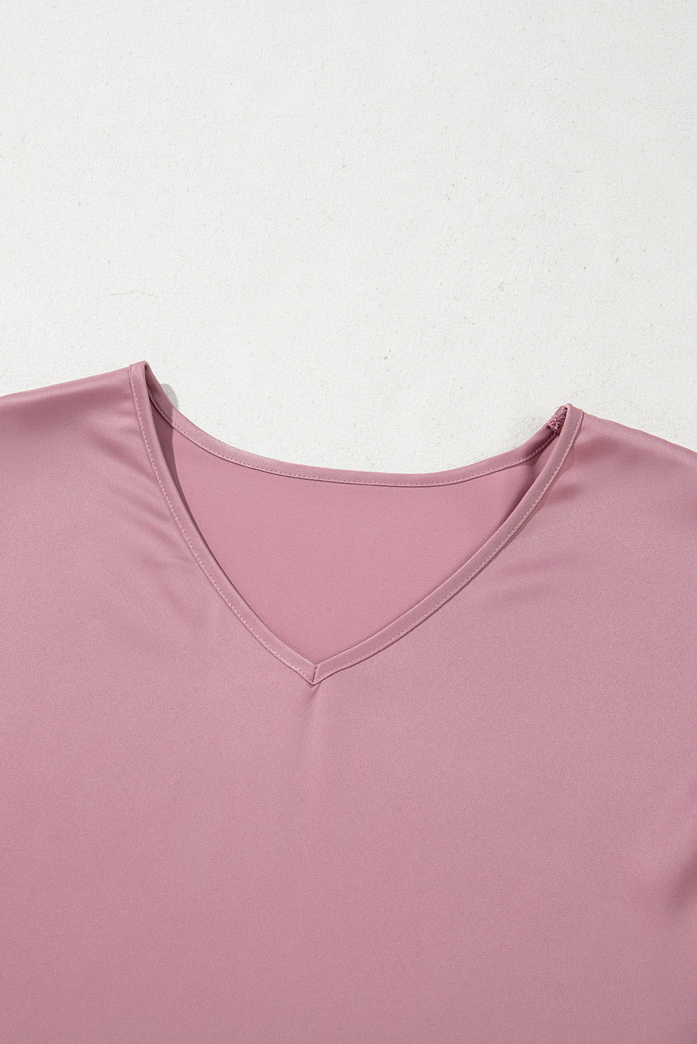 Threaded Pear Ruth Satin Ruffle Sleeve Top