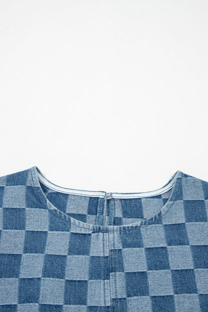 Threaded Pear Jessie Hem Checkered Mini Dress
