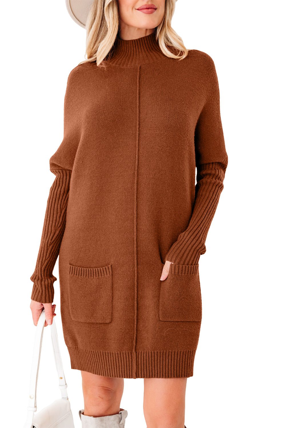 Threaded Pear Mia Center Seam Shift Sweater