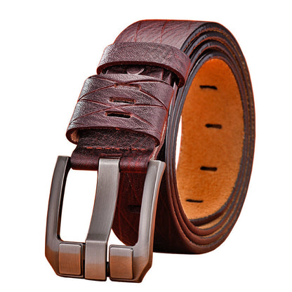 Versatile Leather Belt for Men | Genuine Premium Leather Waist Belt | Classic Formal & Casual Men’s Belt | Durable High-Sense Leather Accessory | 2026 Trendy Luxury Men’s Belt with Zinc Alloy Buckle