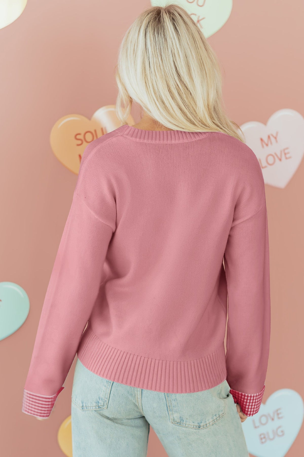 Threaded Pear Goldie Cuffed Drop Shoulder Sweater
