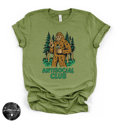 Antisocial Bigfoot Tee | Funny Sasquatch Graphic T-Shirt