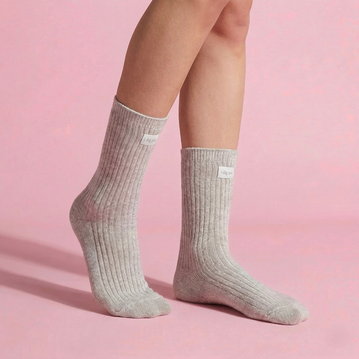 Anna-Kaci Women's 3-Pair Ribbed Crew Socks Set Soft Stretch Knit Fabric Minimal Everyday Comfort Socks