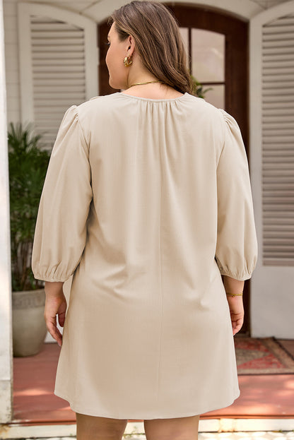 Threaded Pear Mila Scallop Detail Mini PLUS Dress