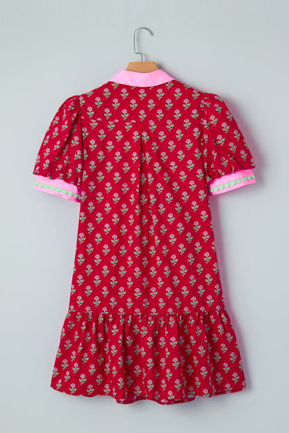 Threaded Pear Amina Bubble Sleeve Mini Dress