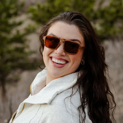 Flyer | Amber | Wooden Sunglasses