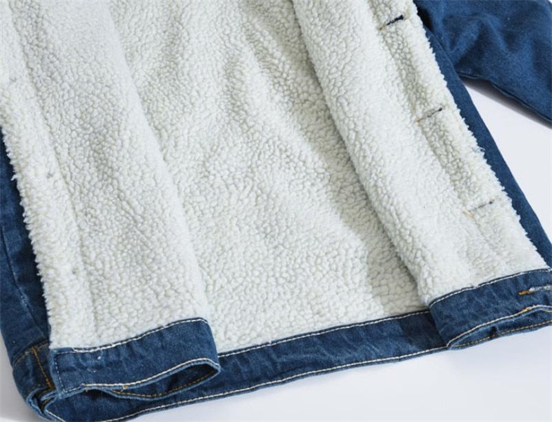 Men's Fleece Denim Jacket