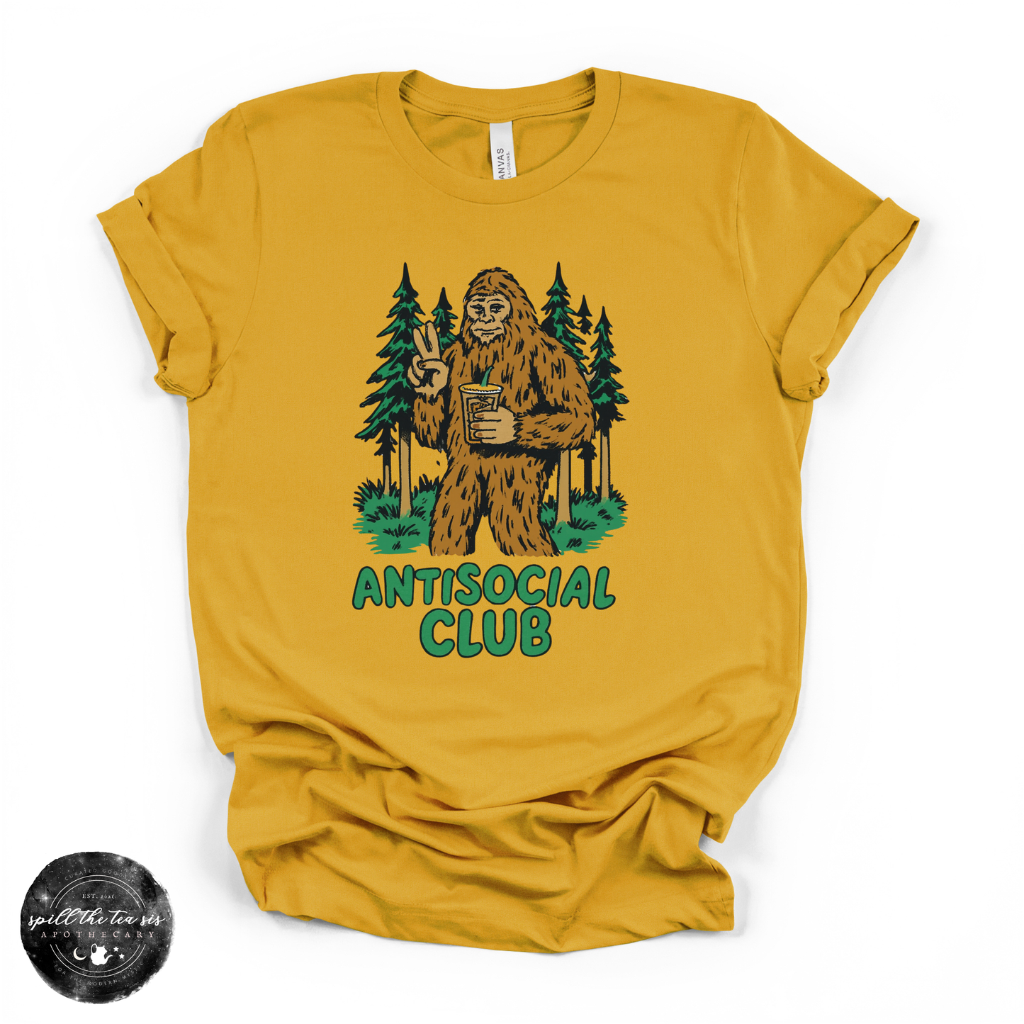 Antisocial Bigfoot Tee | Funny Sasquatch Graphic T-Shirt