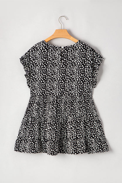 Threaded Pear Danielle Back Tiered Flowy PLUS Blouse