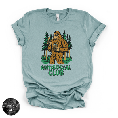 Antisocial Bigfoot Tee | Funny Sasquatch Graphic T-Shirt