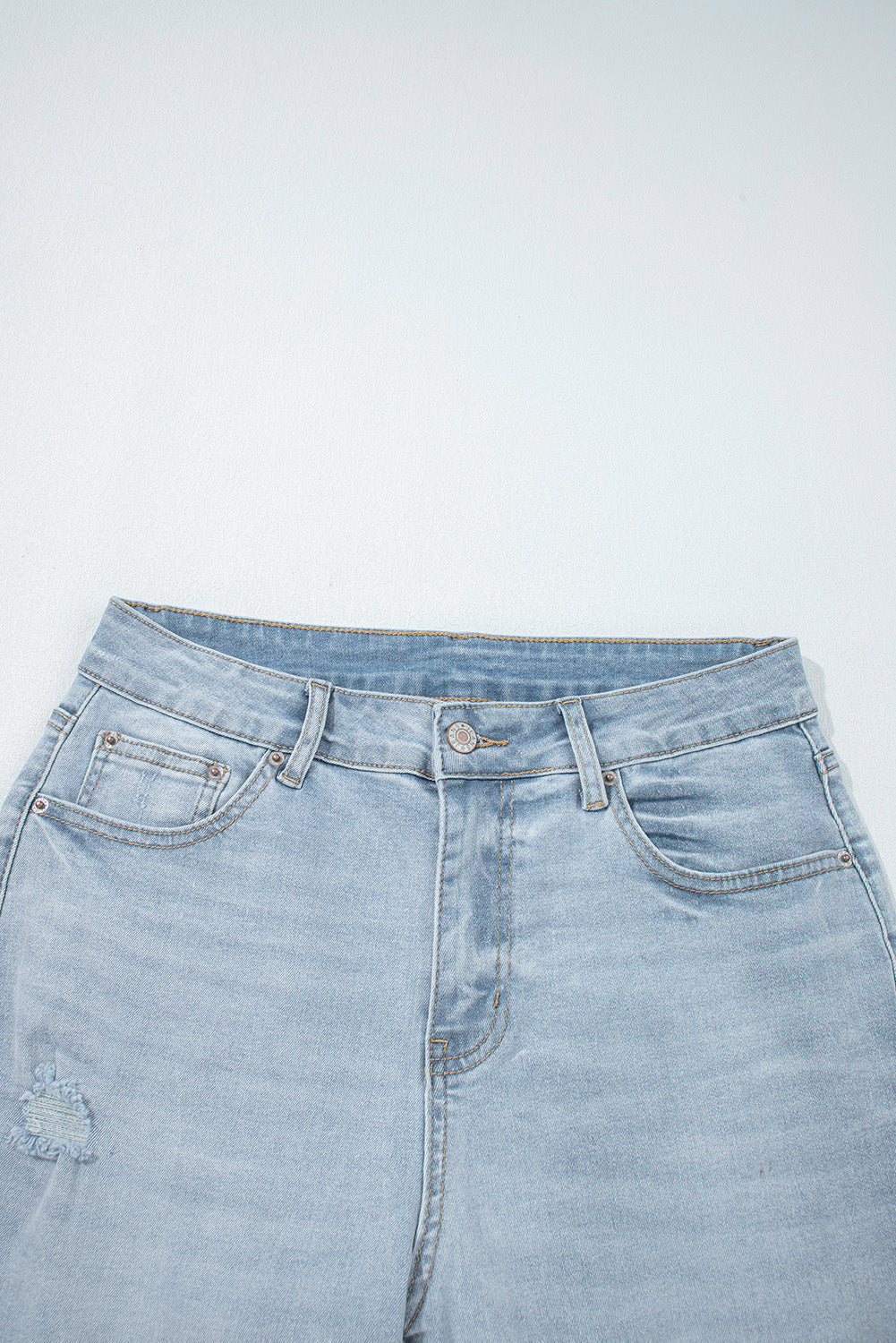 Threaded Pear Kimberly Length Distressed Skinny Jeans