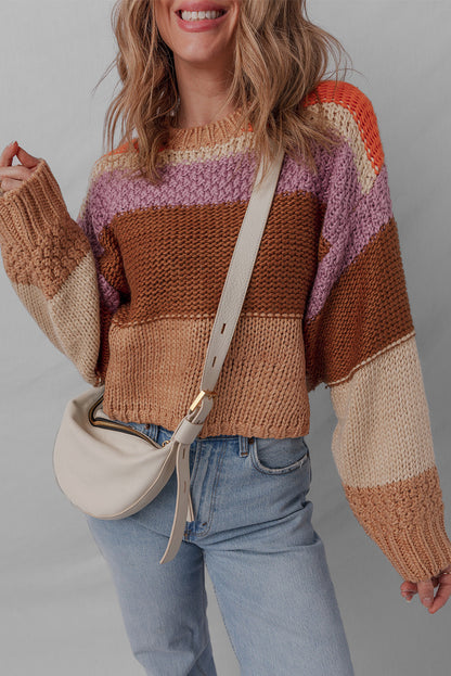 Threaded Pear Lydia Cropped Knitted Sweater