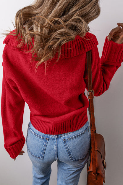 Threaded Pear Avery Edge Sexy Elegant Sweater