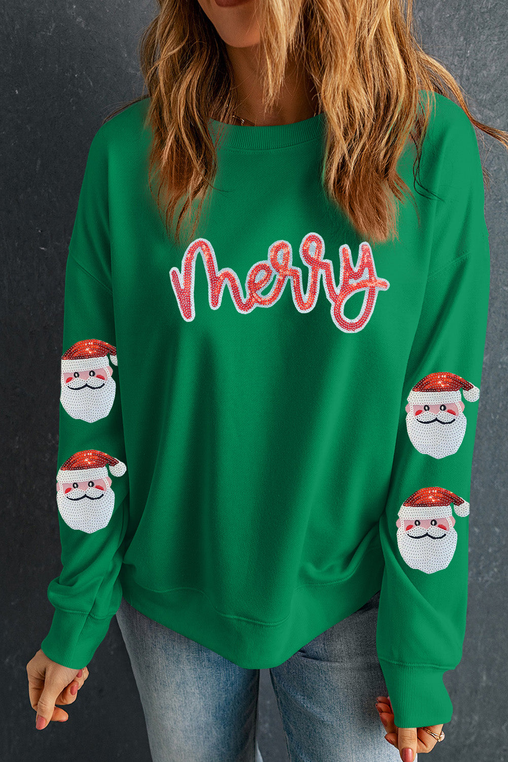 Threaded Pear Julieta Sleeve Drop Shoulder Sweatshirt