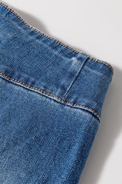 Threaded Pear Jaylani Raw Hem Flare Jeans