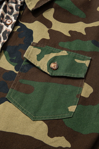 Threaded Pear Kiara Patchwork Oversize Shacket