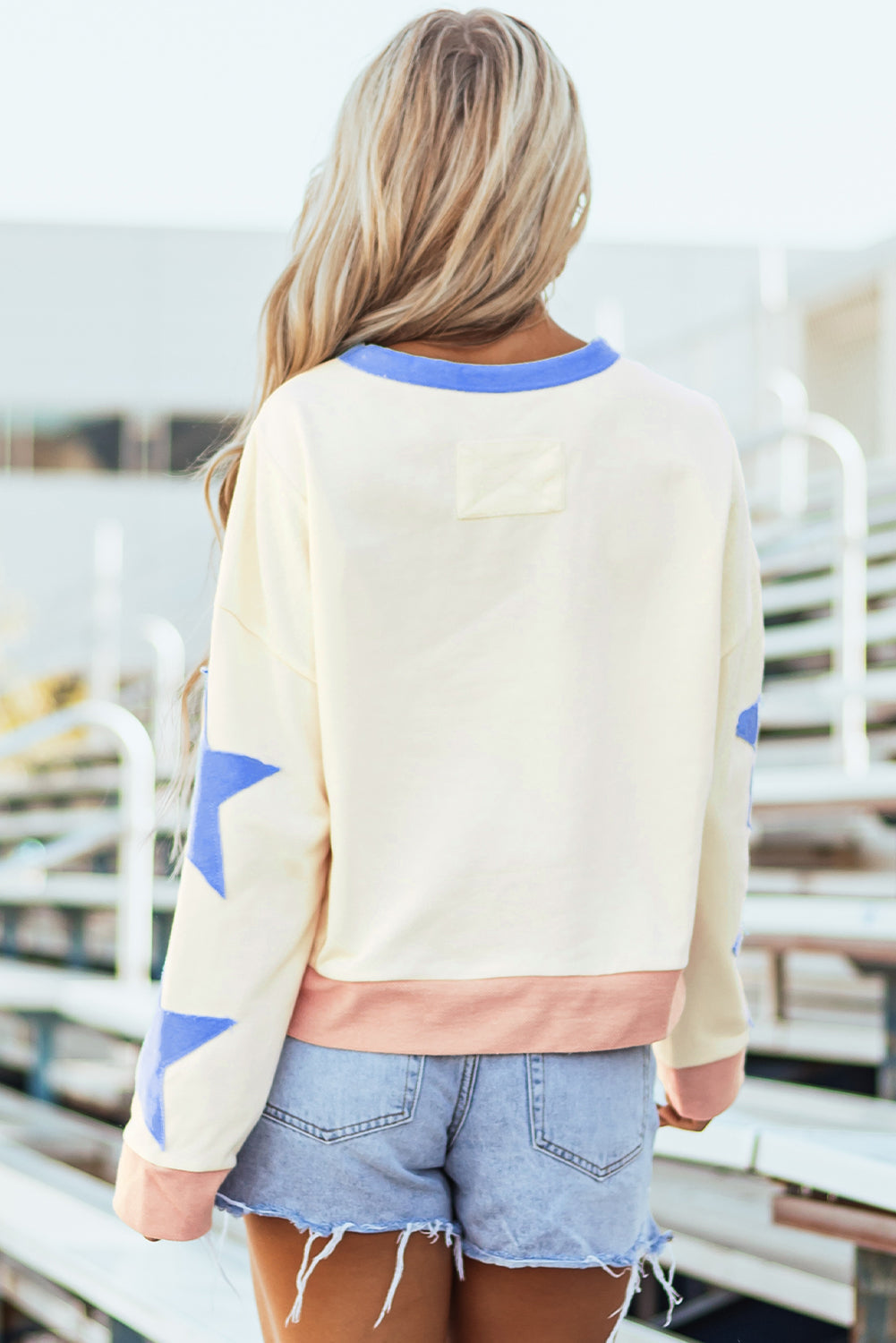 Threaded Pear Ashaora Exposed Seam Oversized Sweatshirt
