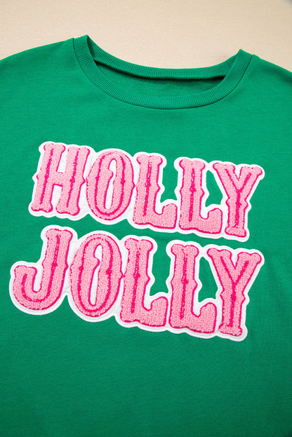 Threaded Pear Luz Embroidered Christmas Holiday Sweatshirt