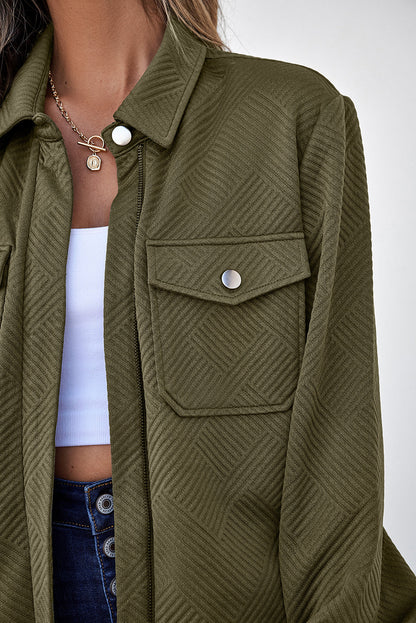 Threaded Pear Remi Zip Up Flap Shirt